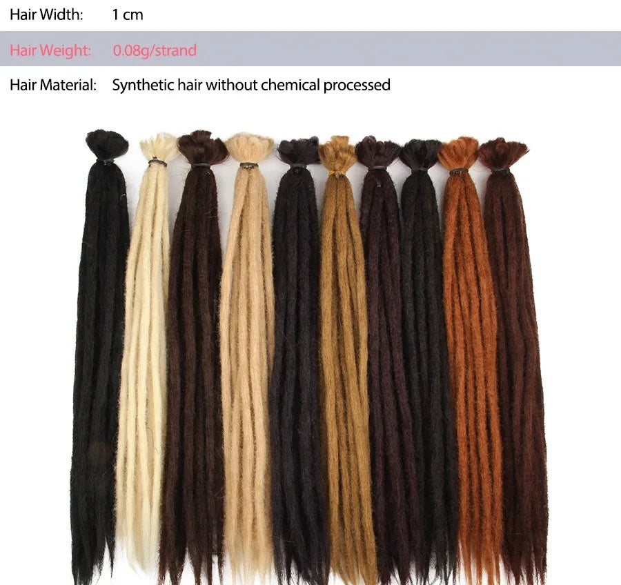 20"36Inch 5Strands Handmade Dreadlocks Extensions Ombre Synthetic Dreads Dreadlocks Twist Braiding Hair Reggae Dreads Braids 