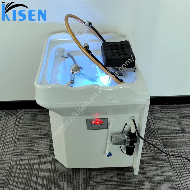 Kisen Head Spa Removable Hair Wash Treatment Shampoo Salon Furniture Sink Bowl Basin BAC EU UK US Plug Customize Voltage