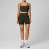Women's High Waist Tummy Control Yoga Shorts Leggings Twist Backless Sports Bra 2 Piece Gym Fitness Set Workout Sportswear Suit
