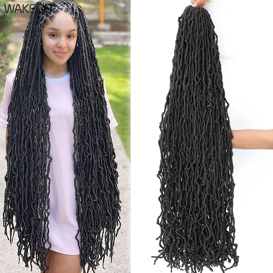 Top Faux Dreadlocks Extension 36 pulgadas Super Long New Faux Locks Crochet Braid Bouclé Pre Extended New Soft Locs Crochet Hair