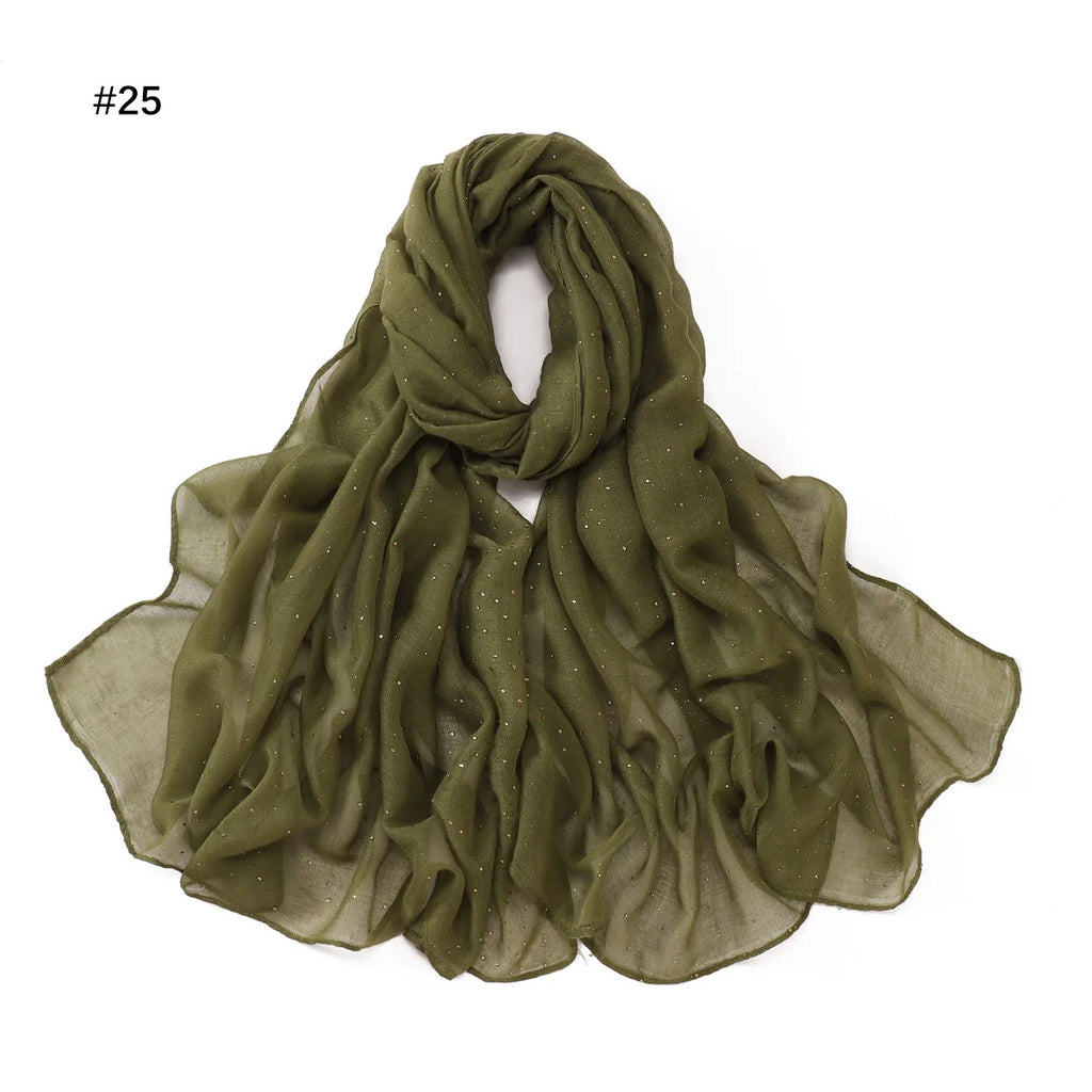 Zifeng OME Travel Photo Art Pure Color Full Star Hot Diamond Cotton Linen Monochrome Cape Scarves & Shawls
