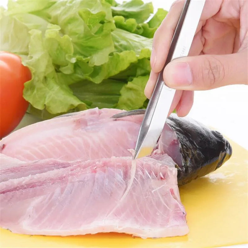 1 PC Stainless Steel Fish Bone Tweezers Pincer Clip Puller Remover Tongs Fish Bone Plucking Clamp Kitchen Gadgets Tools