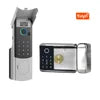 Smart WiFi Fingerprint Door Lock Tuya App Password Key Unlock Ox-Head Design for Rental Rooms Courtyard Gates