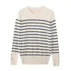 KAR&OT ZA 2024 Autumn New Fashion Temperament All-match Pullover Round Neck Long-sleeved Knitted Sweater 8851170