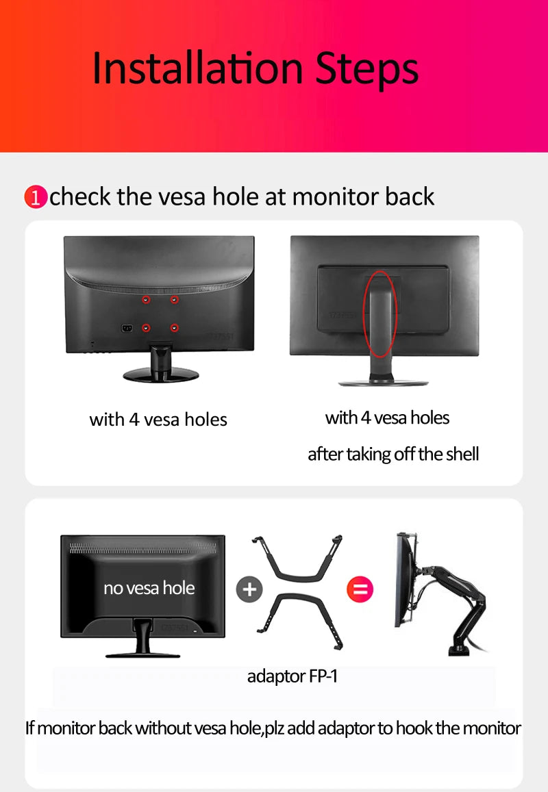 NEW NB F80 2-9kg Popular 17"30" Monitor Screen Desktop Stand Computer Bracket Gas Spring Long Arm Clamp Grommet Hole 360 Rotate