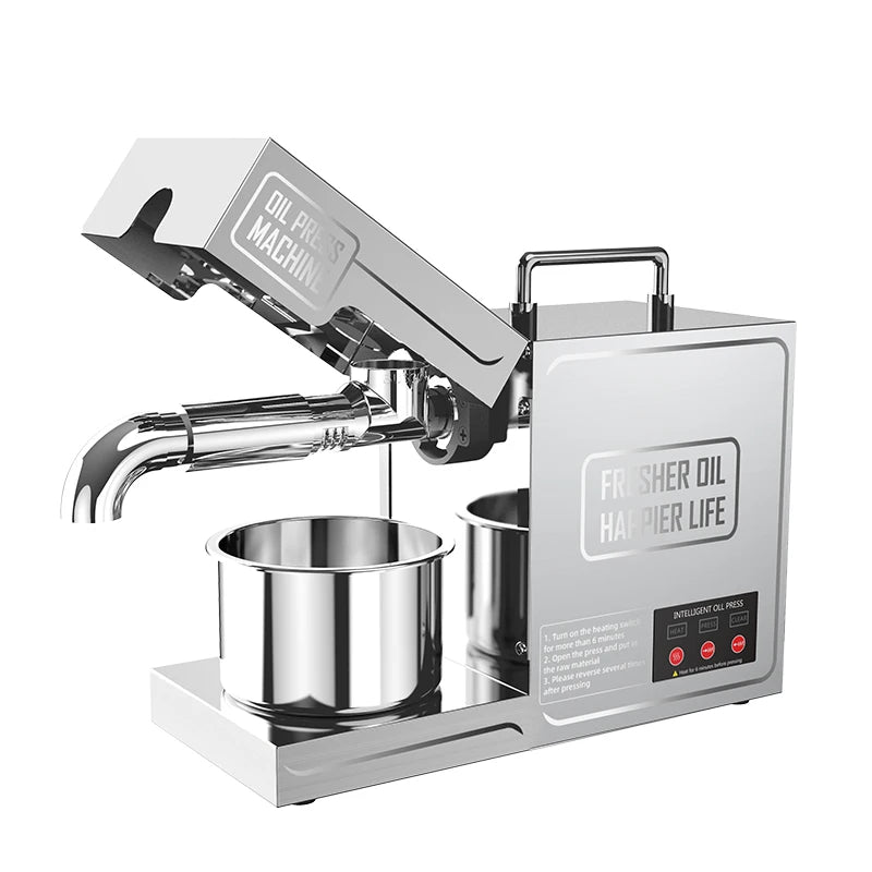 Small 110v Commercial Corn Coconut Palm Oil Extruder 220v Stainless Steel Peanut Sunflower Oil Extrusion Machine