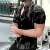 Wholesale Flower Hawaiian Casual New Men's Fashion Beach Summer Printed Short-sleeved Men Shirt