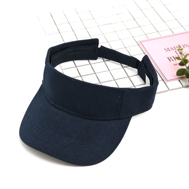Tennis Visor Cap Solid Empty Top Cotton Men's Caps Visors for Women Baseball Hats Outdoor Sports Gorro Con Visera Dropshipping