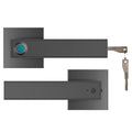 Fingerprint Door Lock Handle USB Rechargeable Anti Theft Smart Electric Biometric Keyless Security Entry with 2 Keys for Home