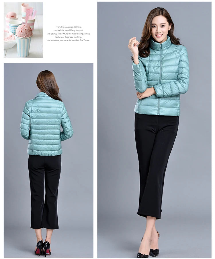 Spring Autumn Women Jackets 2024 Winter Female White duck down Jacket Fashion Ultralight Women Parka Packable Casual Puffer Coat