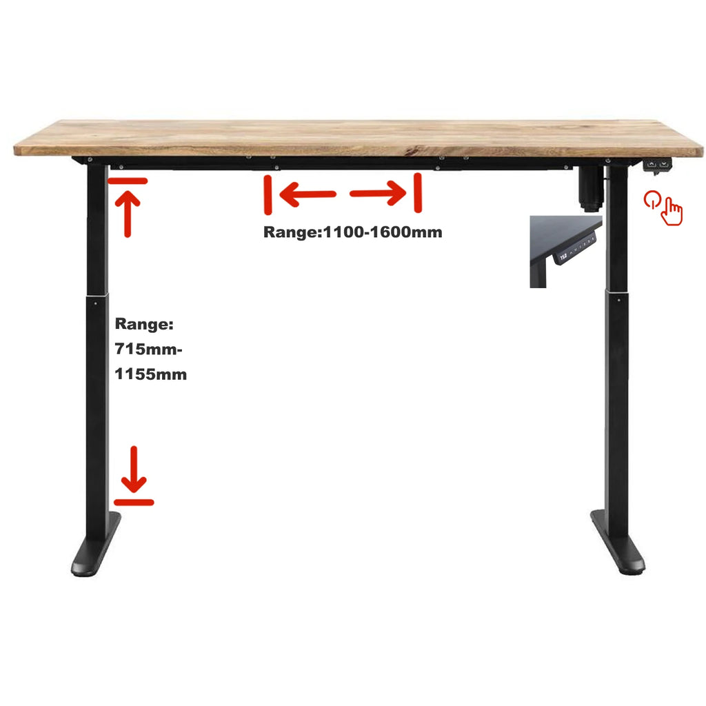 Ada Home Office Work Computer Dual Legs Foldable Executive Electric Height Adjustable Standing Desk With Adjustable Beam