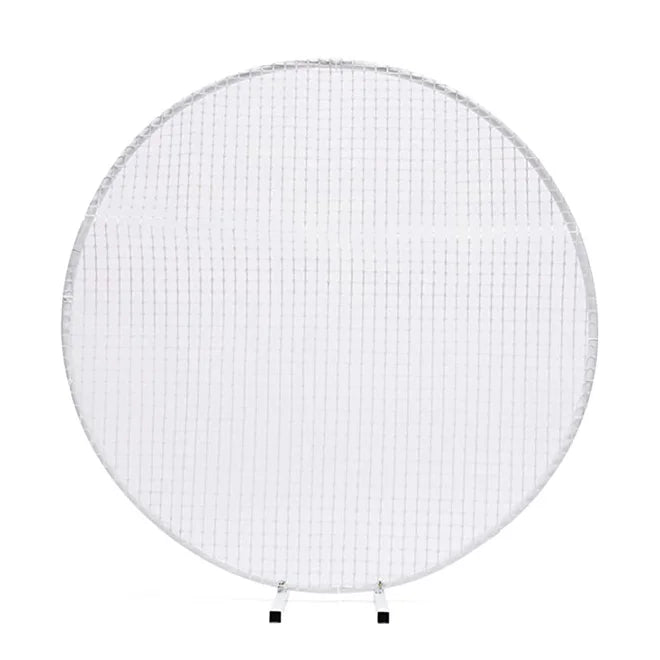 NEW Round Metal Wedding Arch With Mesh Circle Balloon Arch Stand for Outdoor Party Backdrop Decoration Graduation Baby Shower