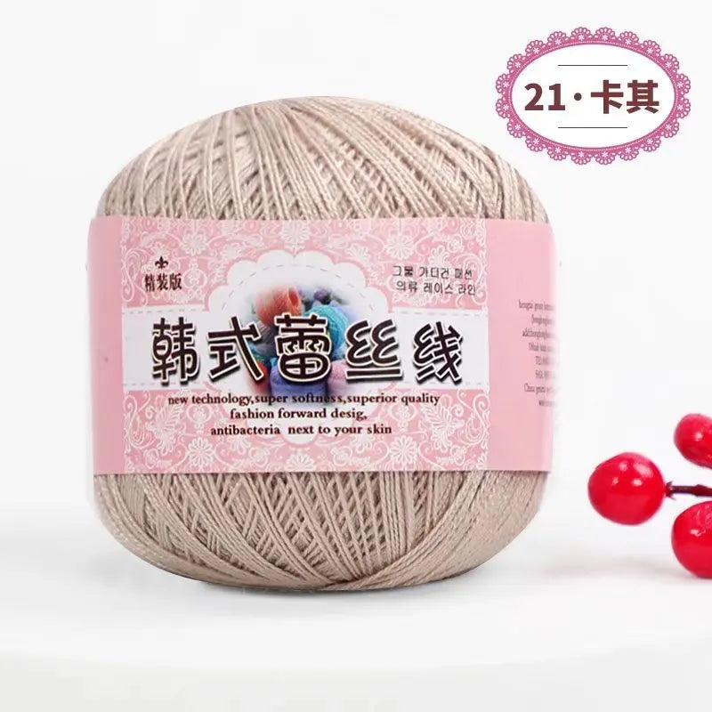 Korean Handmade Knitted Sweater Coaster Jacket DIY Baby Pure Cotton Yarn Carded Dyed Anti-Pilling