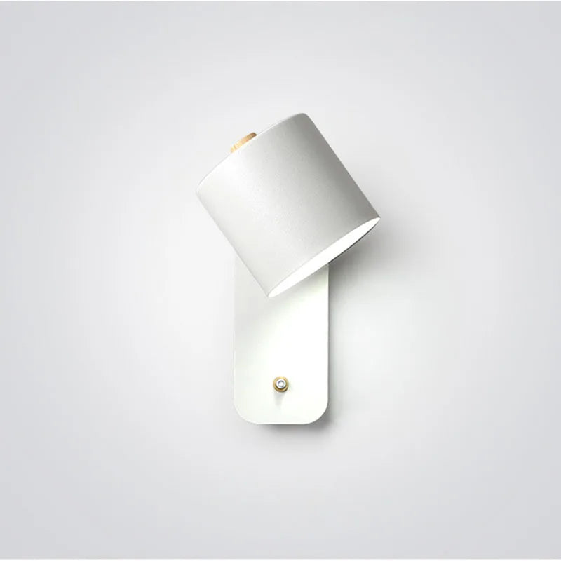 Modern LED Indoor Wall Lamps Rotation Adjustable Switch Wall Sconce With Knob Switch Stair Fixture Hallway Green LED Wall Light