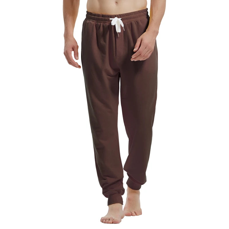 Vintage Sports Sweatpants Spring Autumn New Cotton Brown Joggers Fitness Casual Pencil Pants Loose Home Comfortable Sweatpants