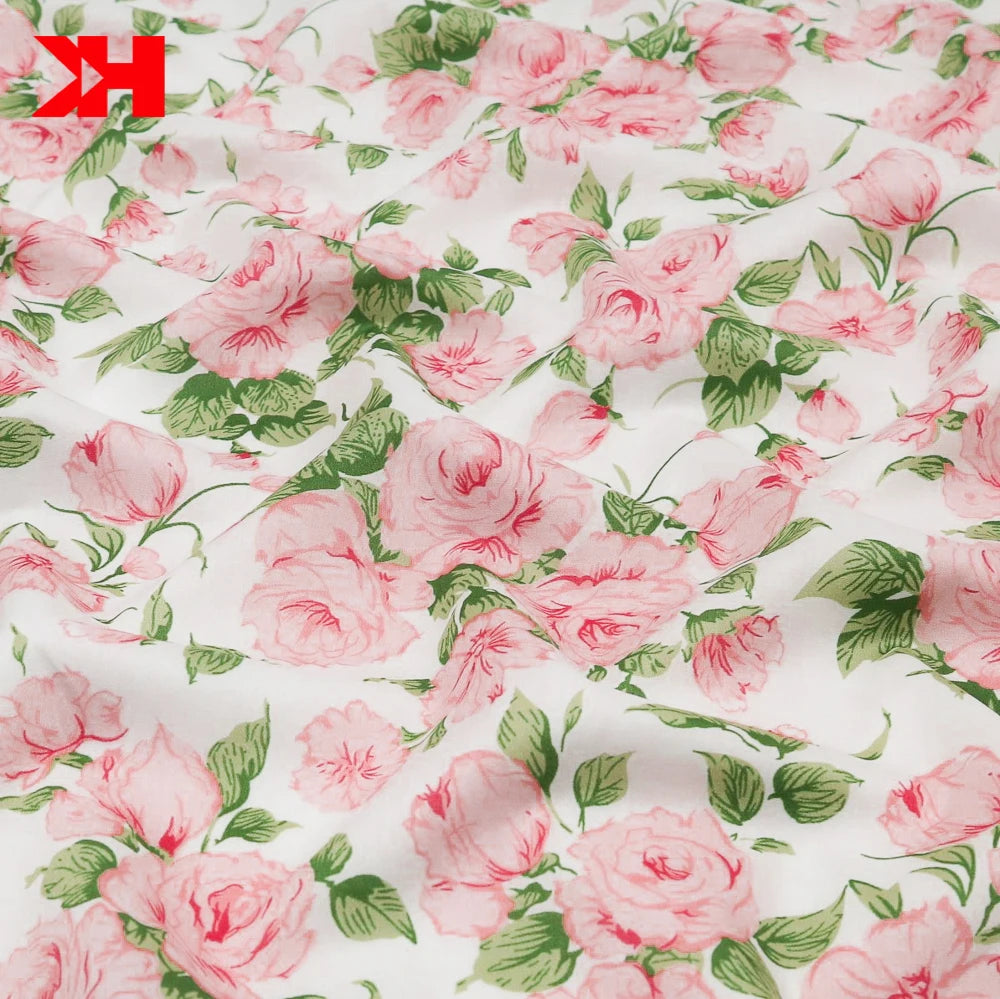 Kahn Hot Selling Small Flower Cotton Cotton Custom Print Lawn Fabric
