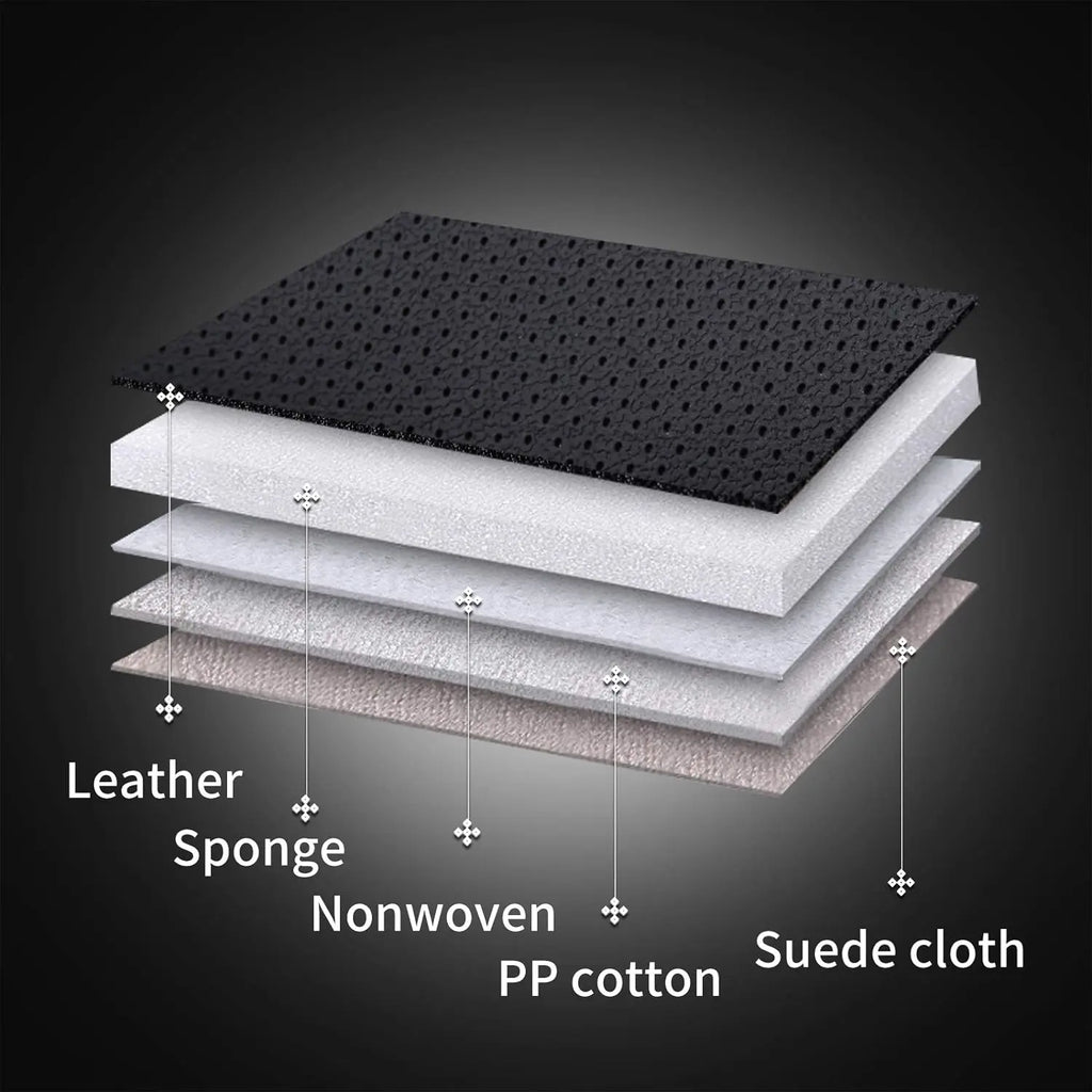 Nappa Leather Cover Breathable Four Season Universal Waterproof Durable Coffee Universal Car Seat Cover Full Set