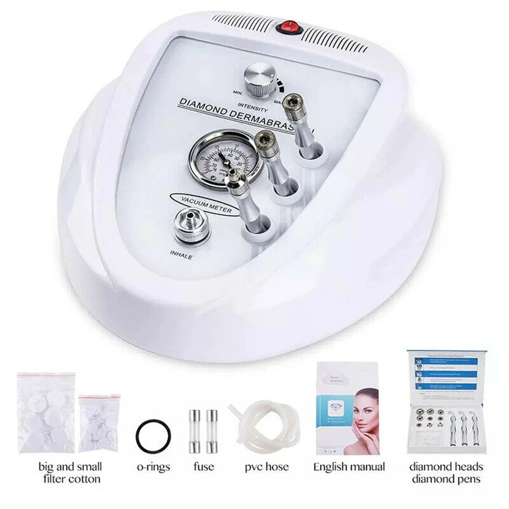 Portable Microdermabrasion Machine Diamond Tips Vacuum Suction Device Facial Skin Peeling Blackheads Removal