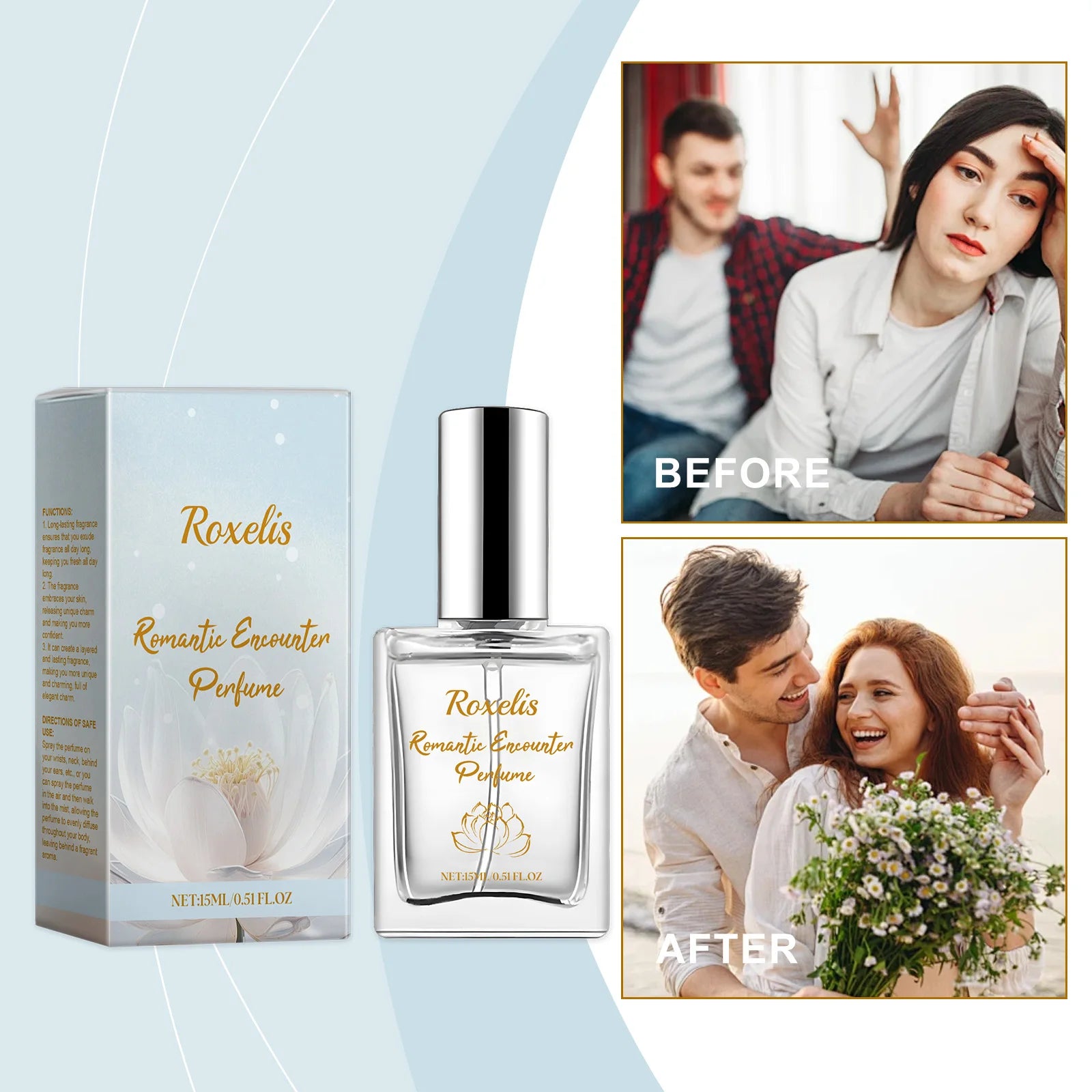 15ml Snow Lotus Romantic Encounter Women Perfume Floral Fragrance USA Warehouse Long Lasting OEM Custom Logo Private Label