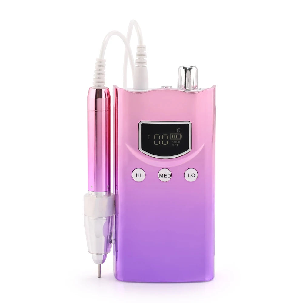 2025 Professional Wireless Brushless Gel Nail Drills 85w Efile Portable Cordless 35000RPM Electric Nail Drill Machine