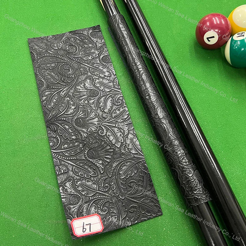 Genuine Cow Skin Pool Billiards Cue Grips Non-Slip Protective Sleeve Wrap with Different Print Pattern Genuine Leather Club Wrap