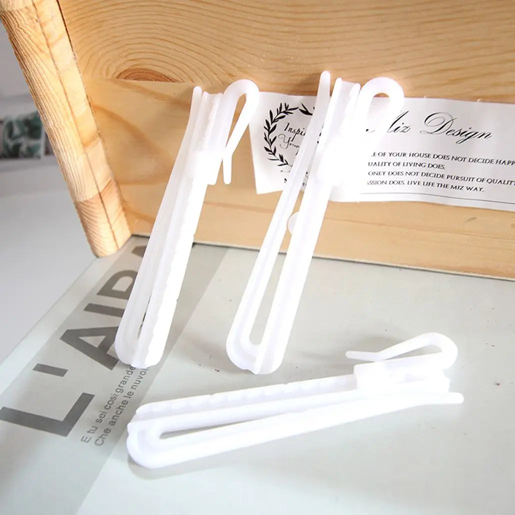 Adjustable Pinch Pleat Hook Depth Pinch Pleat Locking Curtain Tape Clip for Door Curtain Shower Curtain