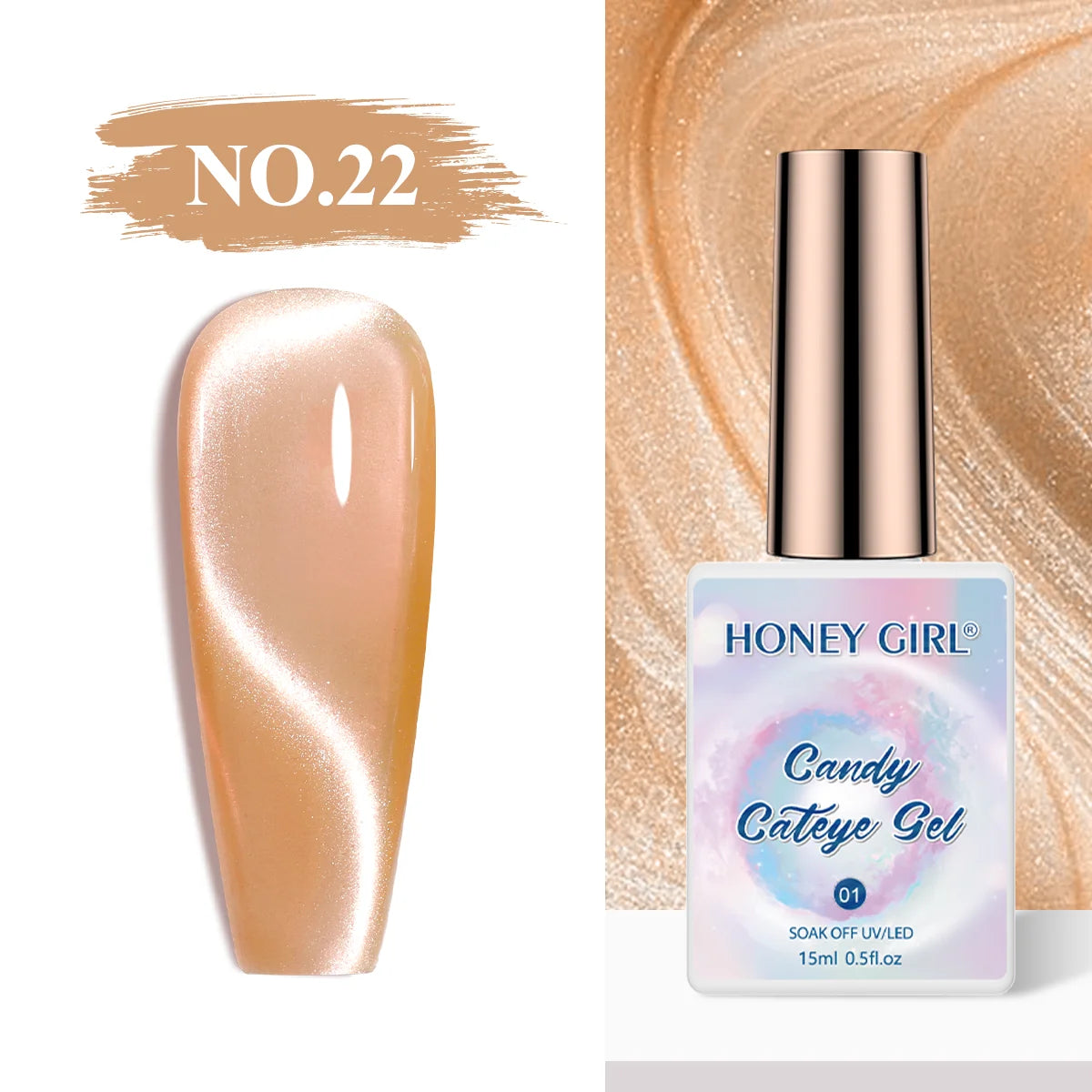 HONEY GIRL Moon Light Magnetic CatEye 24 Colors Jelly Gel Polish Set Wholesale 9d Crystal Uv Gel Nail Polish Cat Eye Gel Polish