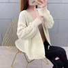 New Fashion Autumn Winter Sweater Long Sleeve Solid Color Knit Tops Cardigan Women's Clothing Casual Sweater