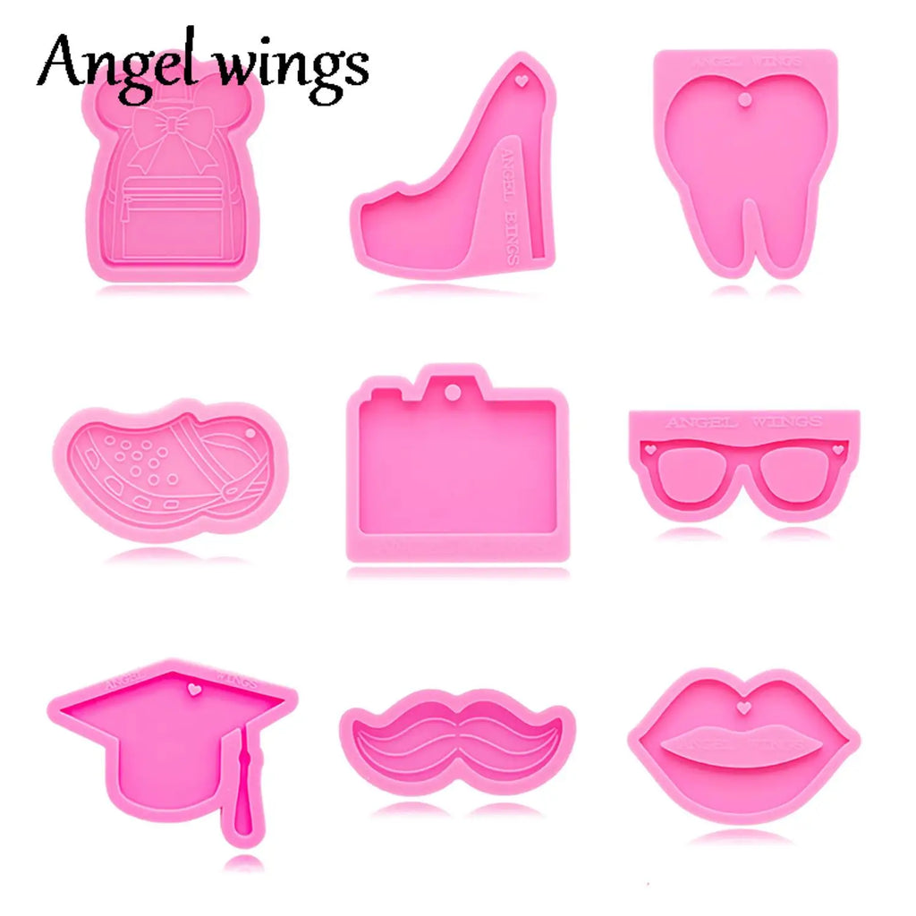 DY0910 Silicone Backpack/Shoes/Glasses/Camera/Hat/Teethr Molds, Keychain Crafts Epoxy DIY Resin art Mold,  Chocolate Cake Mold