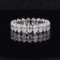Starsgem Moissanite Y Diamante Anillo comfort Fit Band Rings Stargem Full Eternity Oval Moissanite Eternity Band