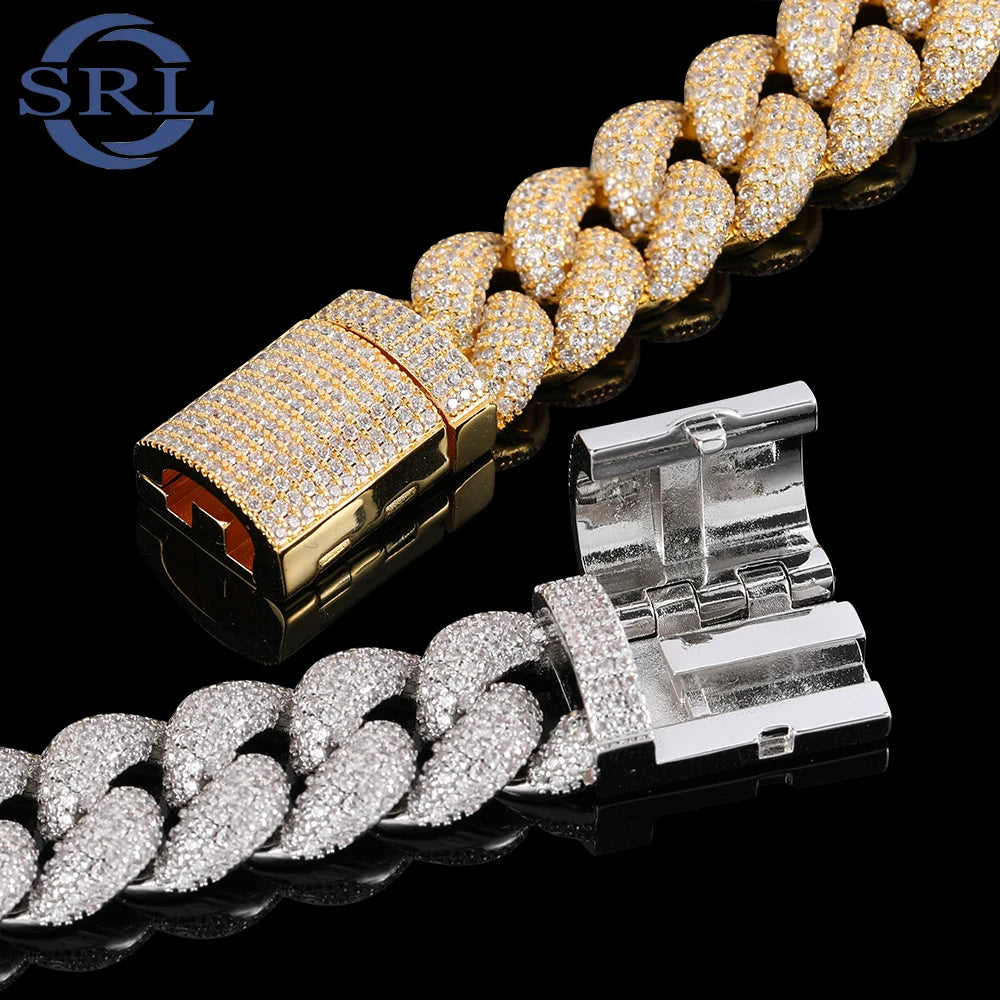 Wholesale Versatile Men's Fashion Charm Bracelet Hip-Hop Full Diamond Cuban Chain Thick Iced Out Zircon Bracelet