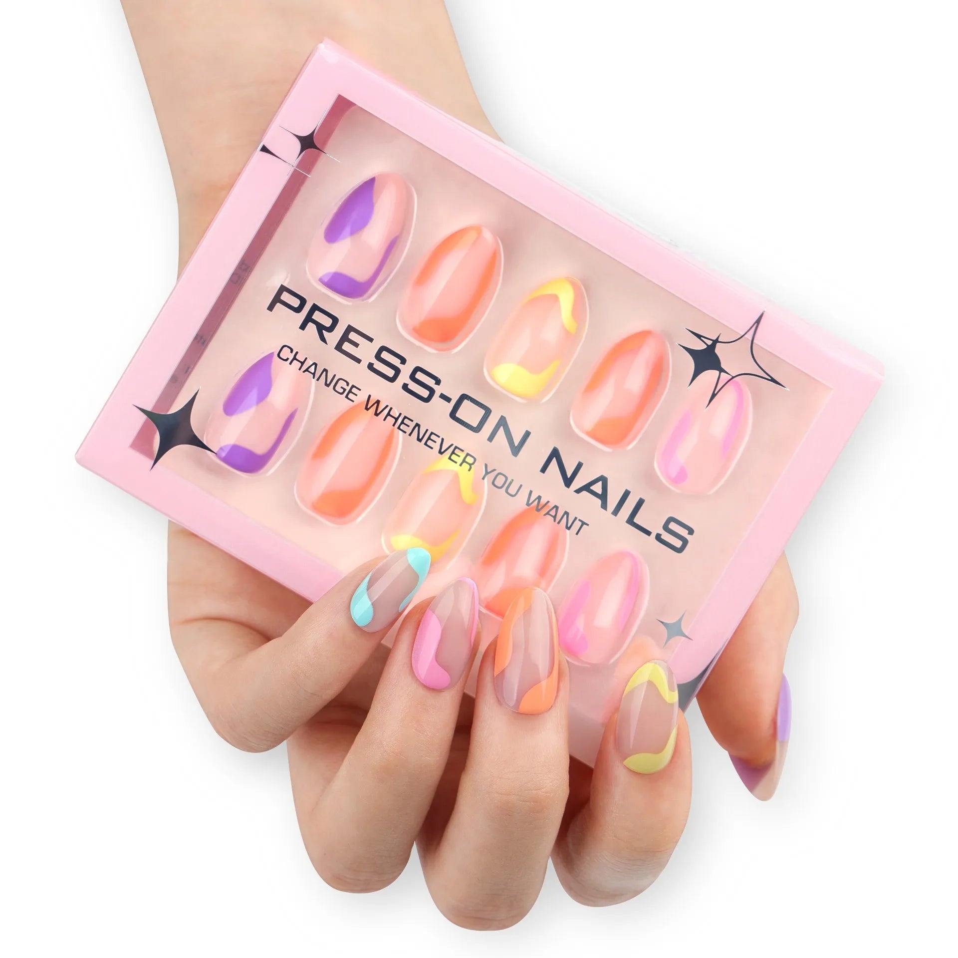 Wholesale 30 Pieces of High-End Minimalist French White Border Short Style Acrylic Press on Nails Customize False Nails GD25
