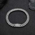 Hip Hop Fashion 8MM Full Zircon Diamond Cuban Link Chain Bracelet