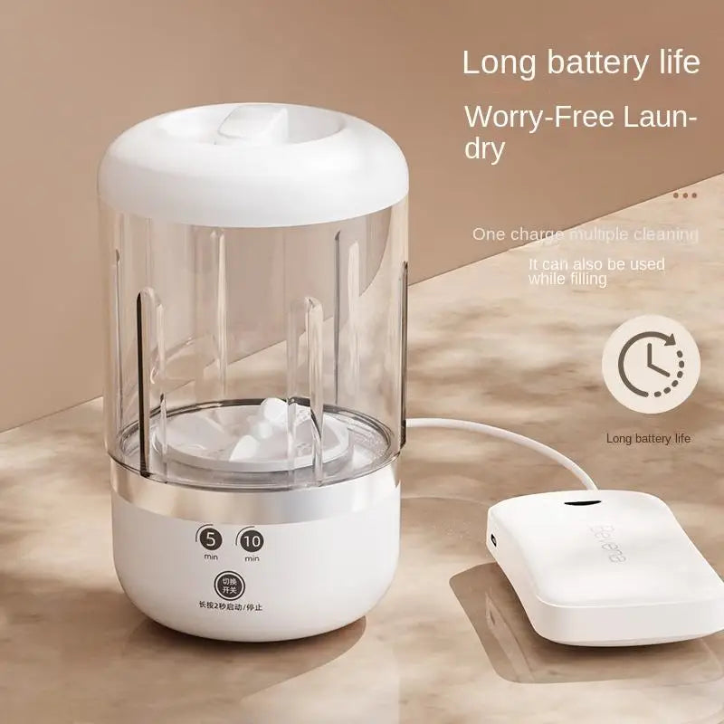 Mini Washing Machine, 2L Compact & Quiet. Say Goodbye to Hand-Wash Underwear/Socks. Perfect for Travel, Dorm, Daily Use