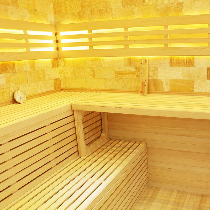 Indoor Steam Sauna Room Traditional Sauna Stove Steam Room Shower Tub Combo Cabin Shower