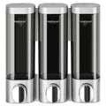 Hotel Toilet 300ml*3 Chamber Bottle Triple Wall Mount Shampoo Soap and Shower Dispenser Manual Press Liquid Soap Box With Lock