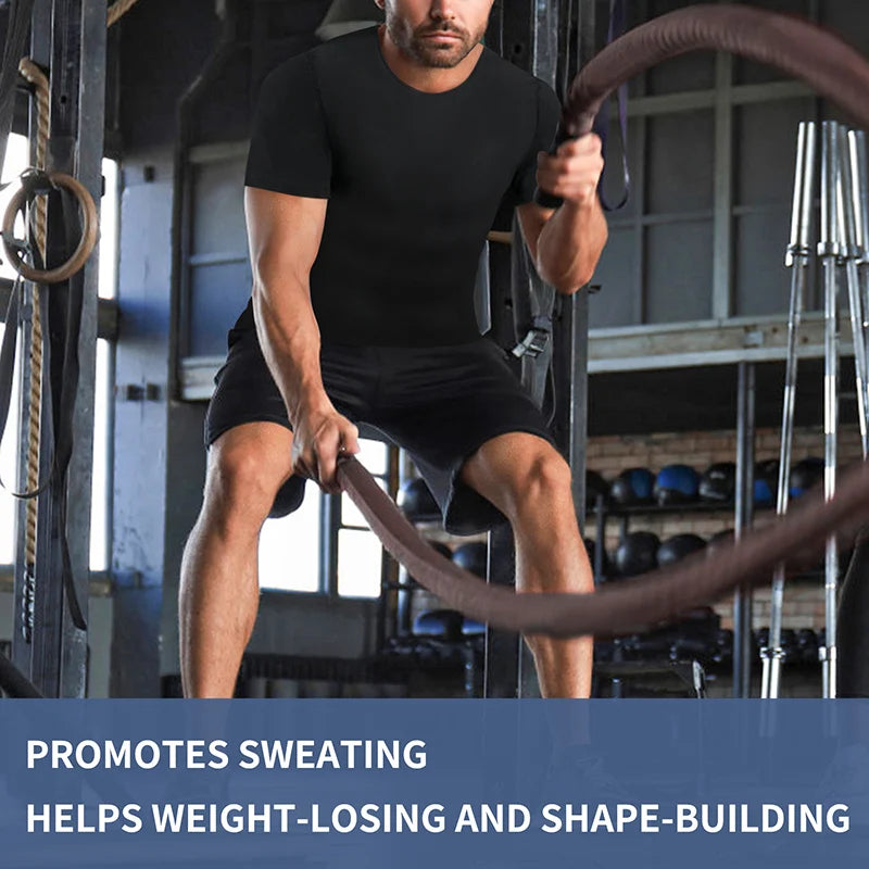 Professional Private Label Boxing Sauna Suit t Shirt Heat Trapping Weight Loss Sweat Suit for Men