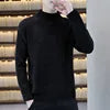 2023 Hot Sale Autumn and Winter Men's Casual Solid Color Long Sleeve Sweater Pullover O- Neck High Collar Knitted Men's  Sweater