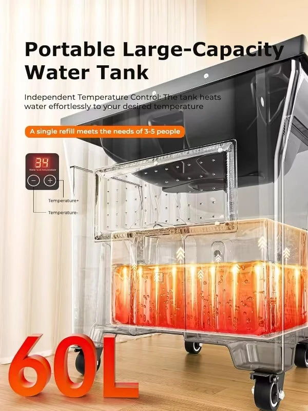 New Water Storage Separate Sink Set Shampoo Bed Multifunctional Fumigable Hydrotherapy Water Circulating Shampoo Bed