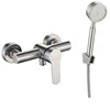 Single Handle Stainless Steel Triple Mixing Wall Mount Shower Valve Rainy Soft Jet Brushed Surface Ceramic Core 3 Holes Modern