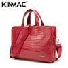 Luxury Crocodile Embossed Business Laptop Bag for 13-15.6 Inch, Executive Leather Briefcase - Top Laptops and Accessories