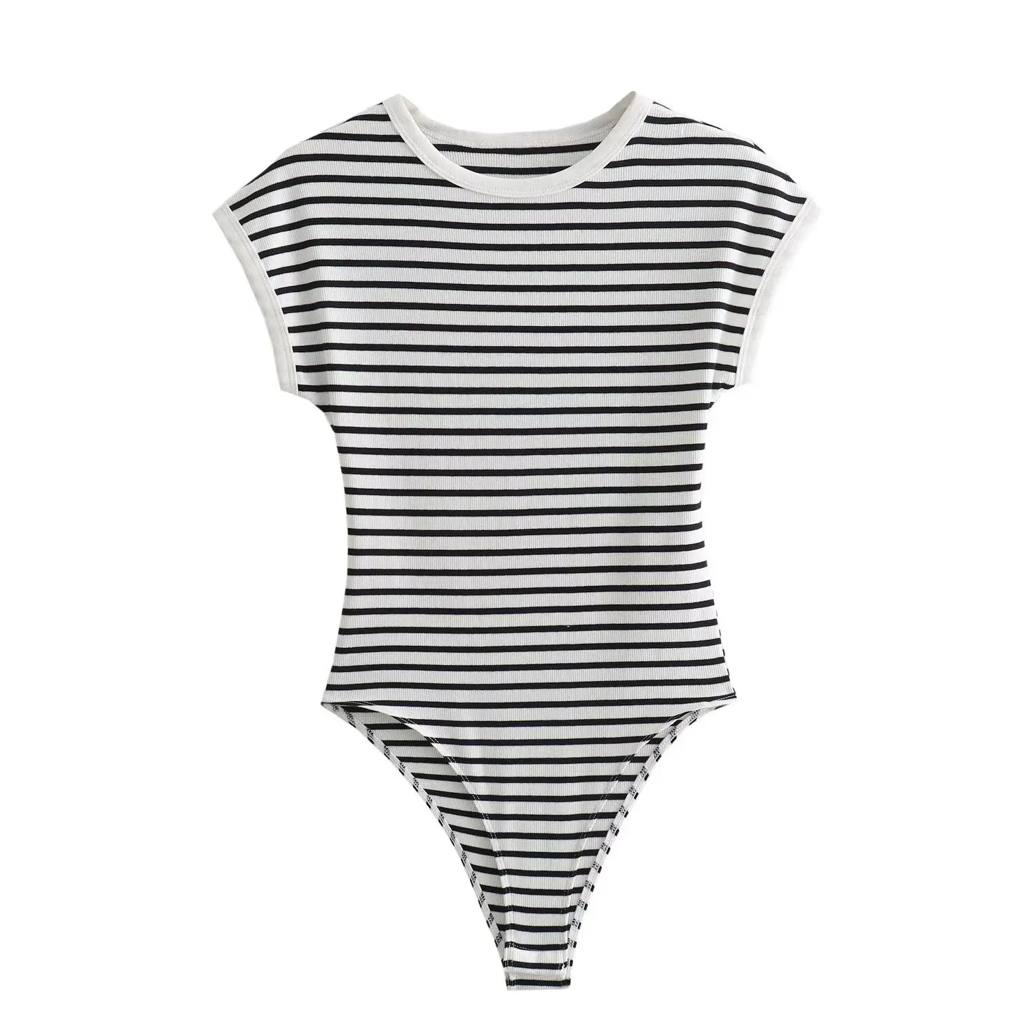 PB&ZA Women 2024 Summer New Fashion Screw Thread Jumpsuits Vintage Short Sleeve Female Playsuits Mujer
