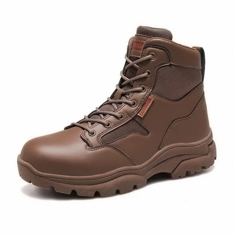 Men's Mountaineering Boots Outdoor Hiking & Trekking Backpacking Shoes High-top Lace up Tooling Work & Safety Tactical Boot
