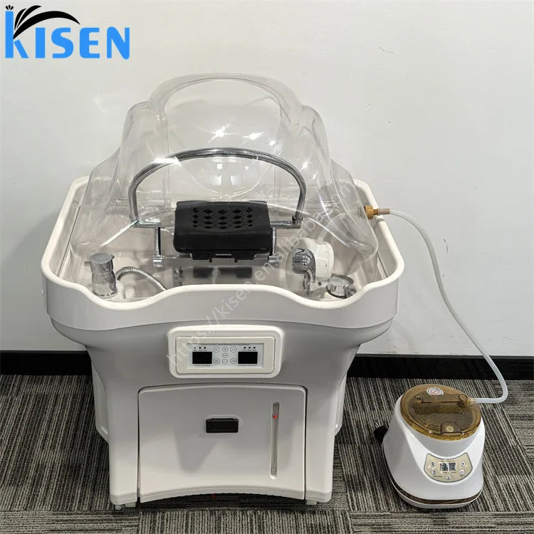 Popular No Plumbing Hair Wash Shampoo Basin Head Spa Shampoo Bowls Portable Water Circulation and Steam Shampoo Sink for Salon