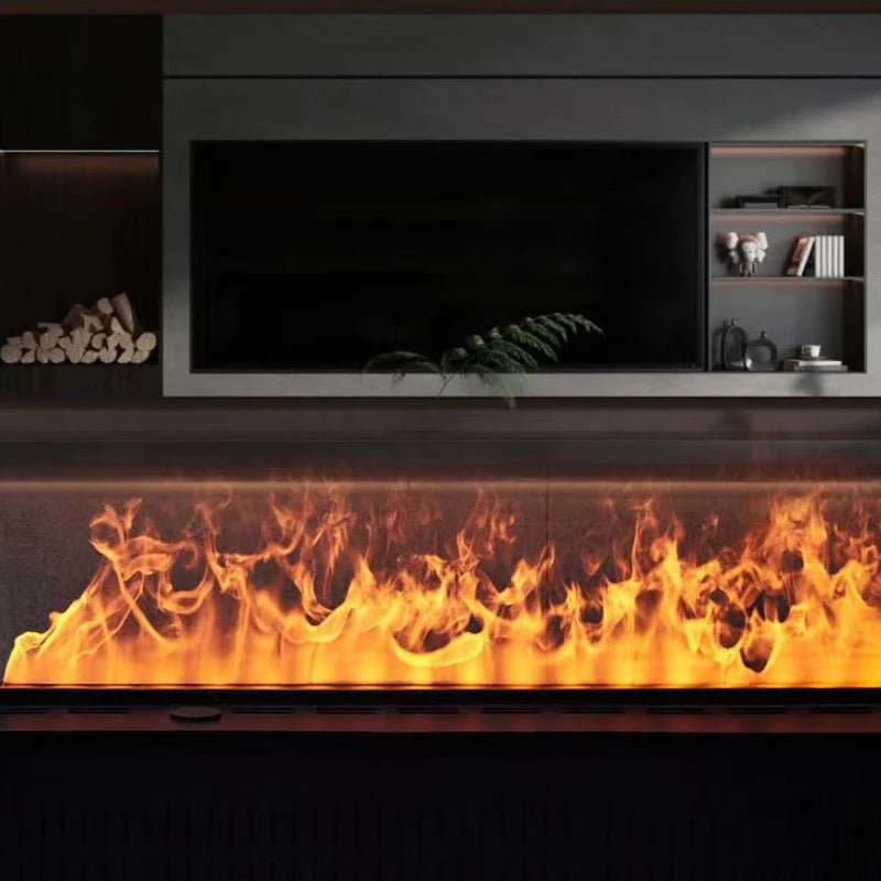 800 mm Steel Insert Remote and Button Control Modern Indoor Decor Electric Steam Fireplace with 3D Vapor Effect for Hotel Use