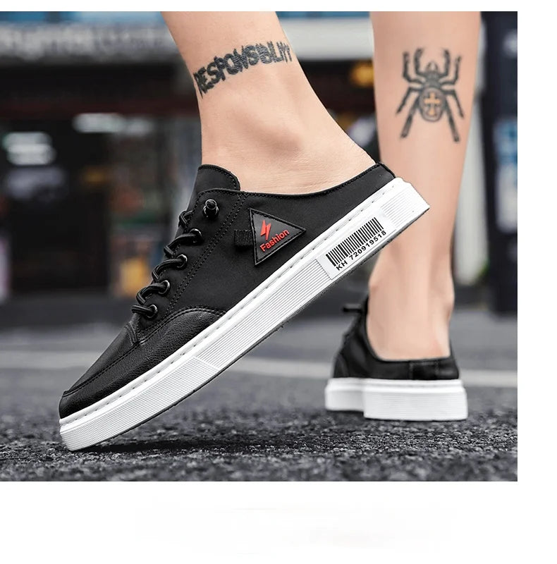 Men's Slip-ons Canvas Shoes Non-heel Casual Shoes Autumn Summer Slippers 2021 Original Fashion Male Sneakers Zapatos De Hombre
