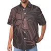 High Quality Samoan Short Sleeve Casual Hawaii Style Men's Shirts Tops Custom Printed Big Size Polynesian Tribal Aloha Shirts