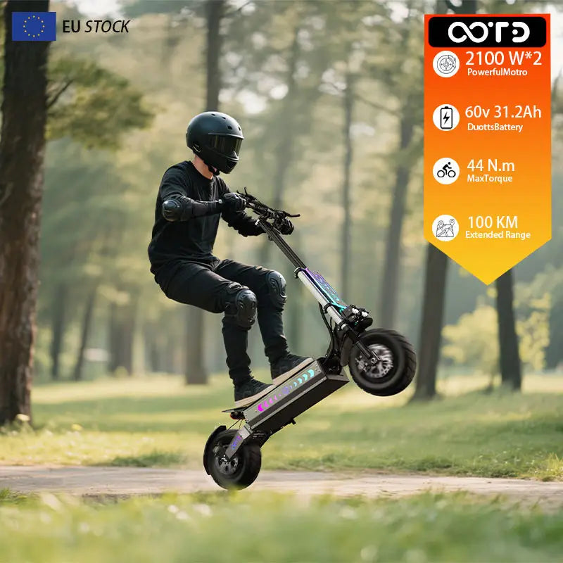 OOTD T90 EU Warehouse Spot Model 60v 31.2ah Battery Life 2100w*2 Dual Drive Force Disc Oil Brake