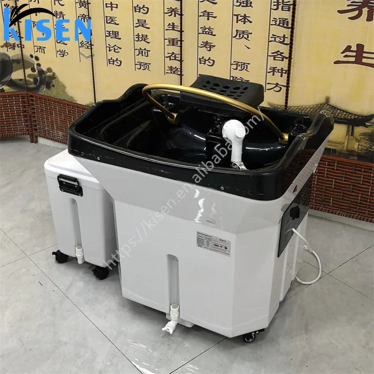 Kisen Head Spa Bac Salon Shampoo Basin Portable Sink Pipeless Water tank Colorful Light EU UK US AU Plug 7-10days Delivery