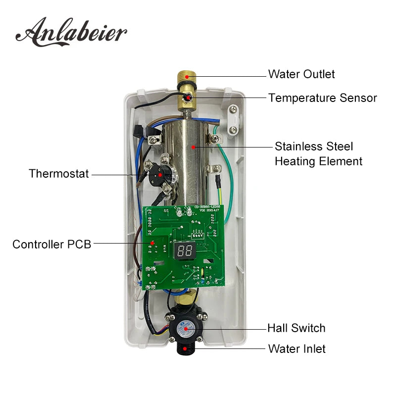 New Design 1.0-5.5kw Small Low Wattage Electric Hot Water Heaters for Bath at Home